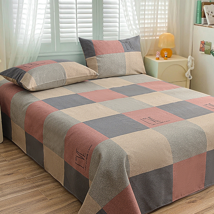 91家纺网 家纺一手货源 找家纺 （总）小雨家纺 2026新款原棉老粗布床单款凉席席子三件套