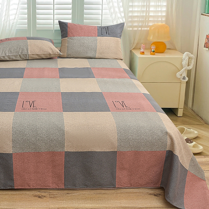 91家纺网 家纺一手货源 找家纺 （总）小雨家纺 2026新款原棉老粗布床单款凉席席子三件套