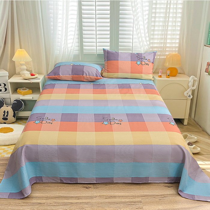 91家纺网 家纺一手货源 找家纺 （总）小雨家纺 2026新款原棉老粗布床单款凉席席子三件套