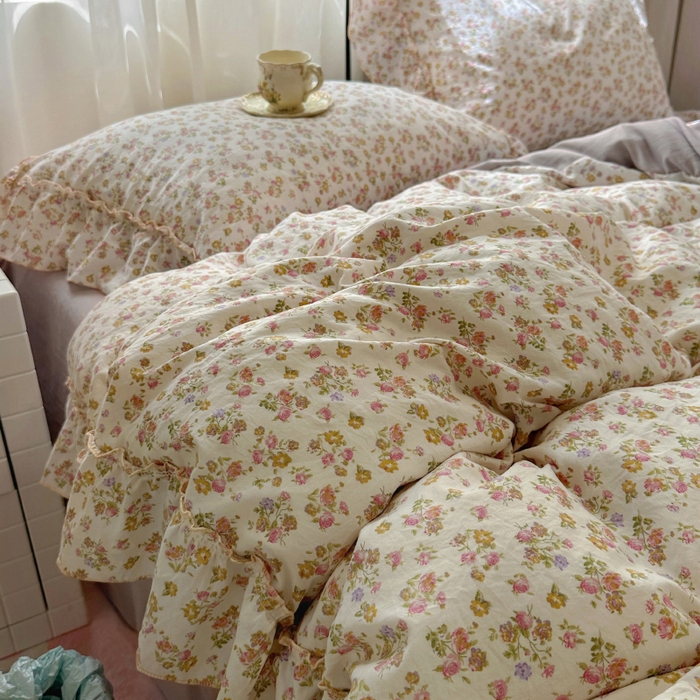 91家纺网 家纺一手货源 找家纺 冕悠家纺 2025新款A类法式花边四件套超柔裸睡级床单被套三件套-风格二+微信提供买家秀 拾染