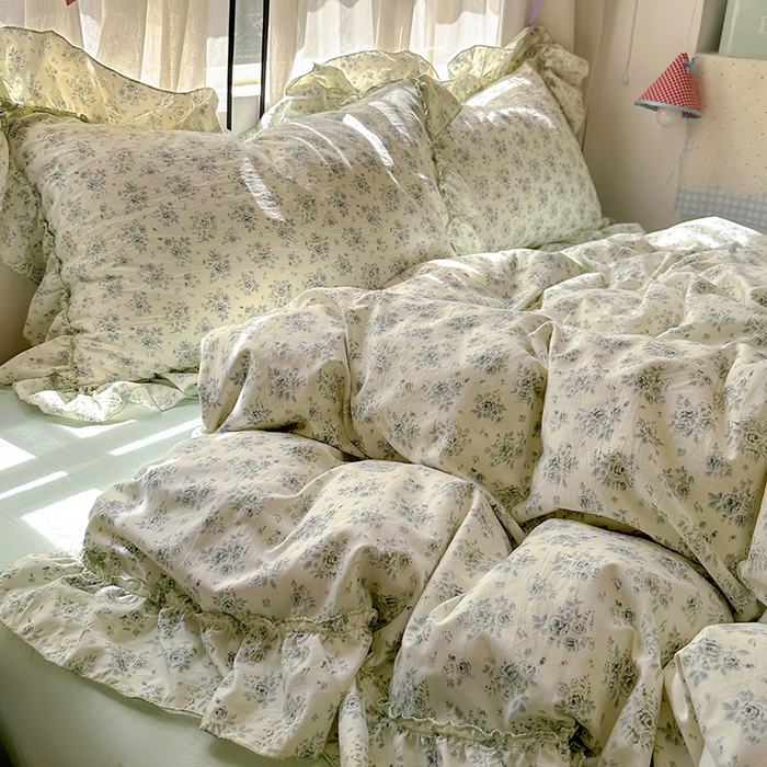 91家纺网 家纺一手货源 找家纺 冕悠家纺 2025新款A类法式花边四件套超柔裸睡级床单被套三件套-风格二+微信提供买家秀 愫月