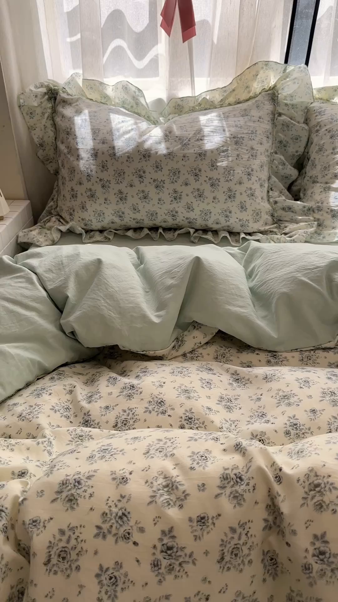 91家纺网 家纺一手货源 找家纺 冕悠家纺 2025新款A类法式花边四件套超柔裸睡级床单被套三件套-风格二+微信提供买家秀 愫月