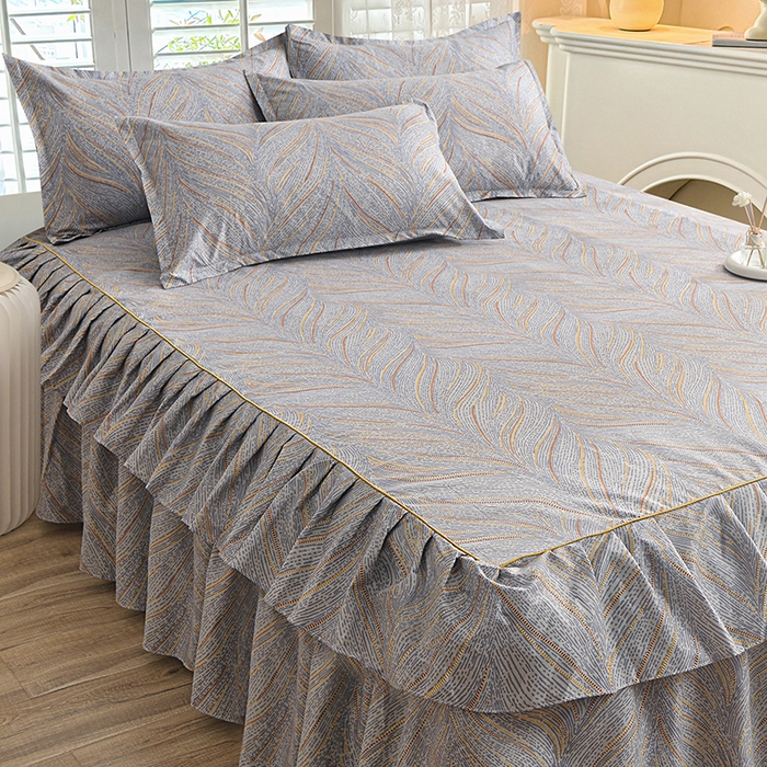 91家纺网 家纺一手货源 找家纺 （总）小雨家纺 【跨境外贸】2026新款芦荟棉韩版花边床裙系列床裙单件-单床裙