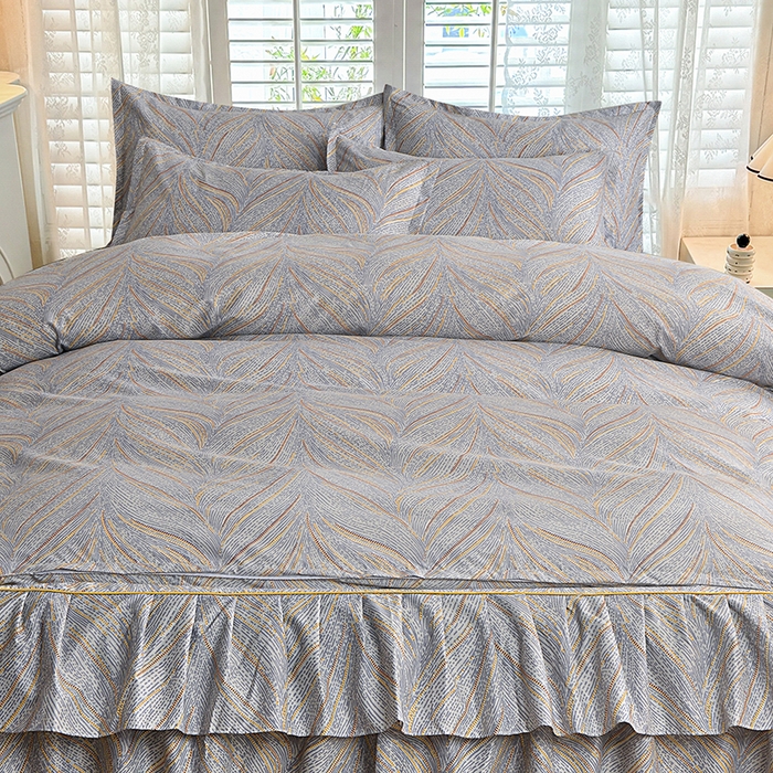 91家纺网 家纺一手货源 找家纺 （总）小雨家纺 【跨境外贸】2026新款芦荟棉韩版花边床裙系列四件套