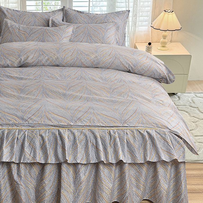 91家纺网 家纺一手货源 找家纺 （总）小雨家纺 【跨境外贸】2026新款芦荟棉韩版花边床裙系列四件套