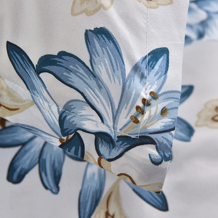 91家纺网 家纺一手货源 找家纺 小雨家纺 【跨境外贸】2026新款芦荟棉韩版花边床裙系列四件套 江山如画兰