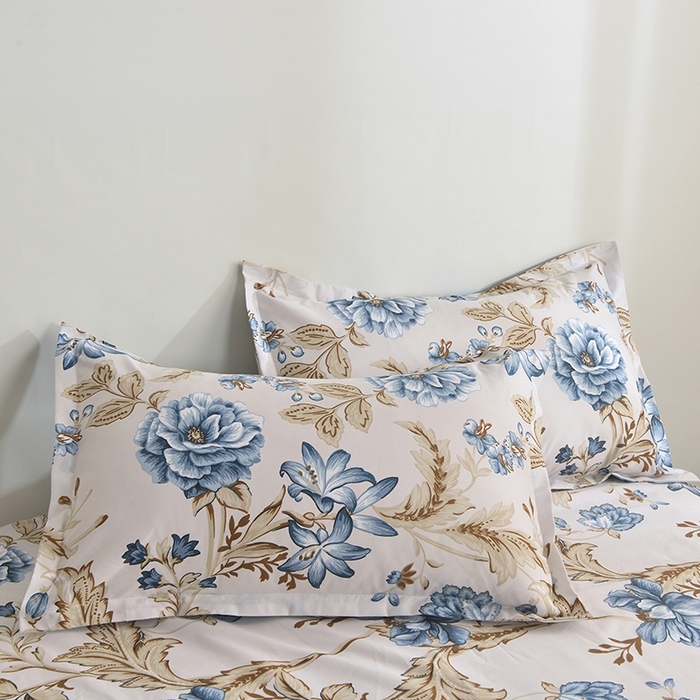 91家纺网 家纺一手货源 找家纺 小雨家纺 【跨境外贸】2026新款芦荟棉韩版花边床裙系列四件套 江山如画兰