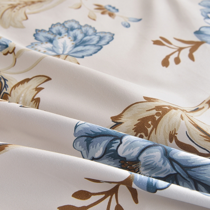 91家纺网 家纺一手货源 找家纺 小雨家纺 【跨境外贸】2026新款芦荟棉韩版花边床裙系列四件套 江山如画兰