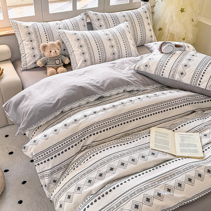 91家纺网 家纺一手货源 找家纺 昊翔家纺 2025新款13372全棉印花系列四件套 广岛之恋