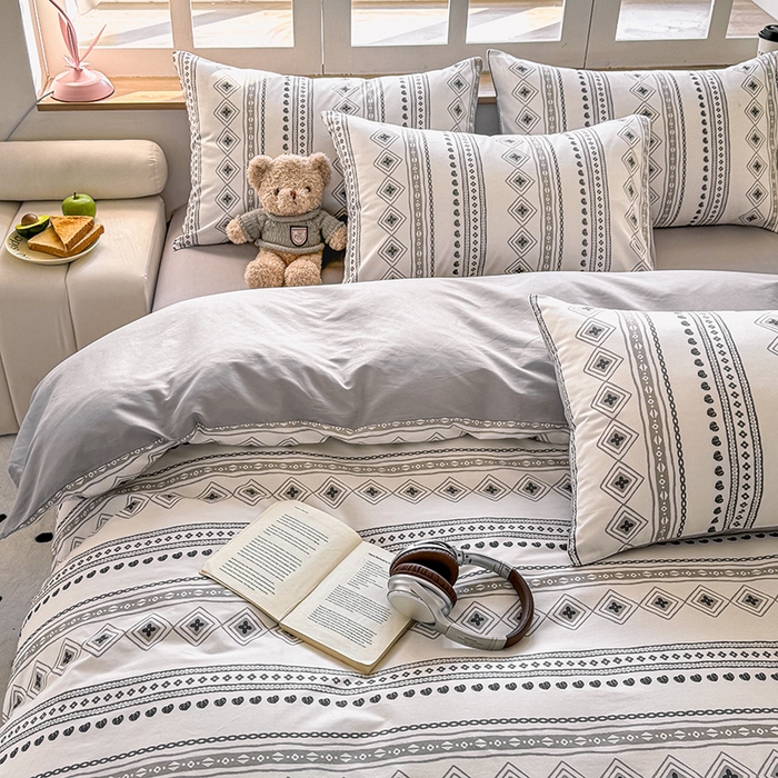 91家纺网 家纺一手货源 找家纺 昊翔家纺 2025新款13372全棉印花系列四件套 广岛之恋