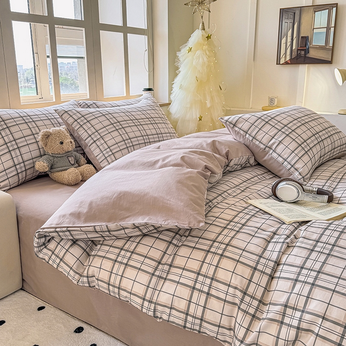 91家纺网 家纺一手货源 找家纺 昊翔家纺 2025新款13372全棉印花系列四件套 柏拉图