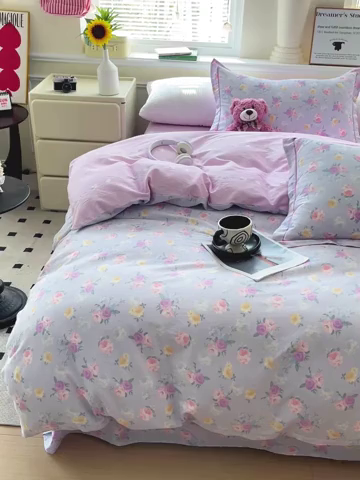 91家纺网 家纺一手货源 找家纺 （总）乐童家纺 2025新款网红直播热款吊边一字绣工艺款四件套