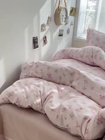 91家纺网 家纺一手货源 找家纺 乐童家纺 2025新款网红直播热款吊边一字绣工艺款四件套 玫瑰庄园