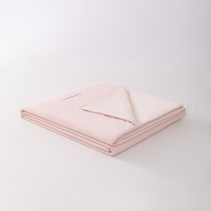 91家纺网 家纺一手货源 找家纺 圣梦莱羽绒家纺 2025亚朵同款PRO2.0锦氨夏凉被30%naia棉冰丝被子被芯 橘雾粉