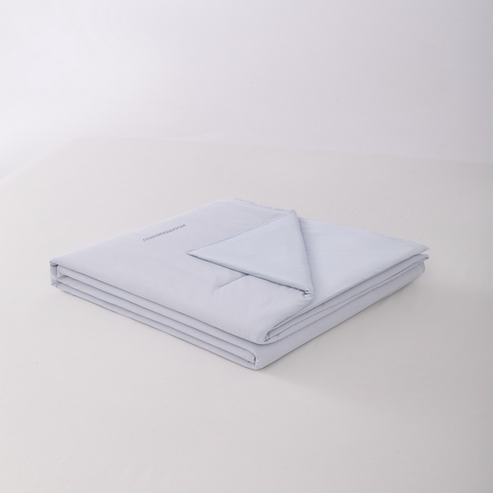 91家纺网 家纺一手货源 找家纺 圣梦莱羽绒家纺 2025亚朵同款PRO2.0锦氨夏凉被30%naia棉冰丝被子被芯 青空灰