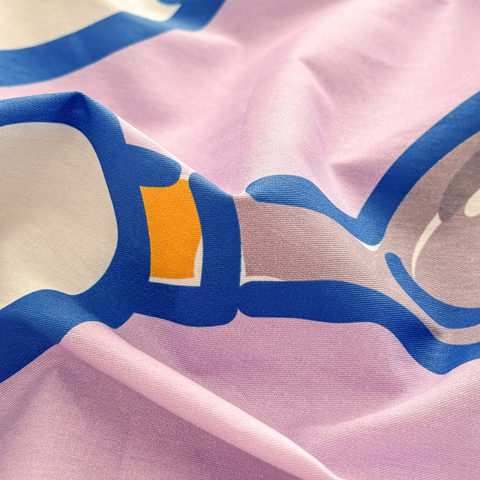 91家纺网 家纺一手货源 找家纺 玉元坊 2025新款三丽鸥白花边被套数码印花大版全棉纯棉卡通三四件套 大版花边-蓝莓库洛米