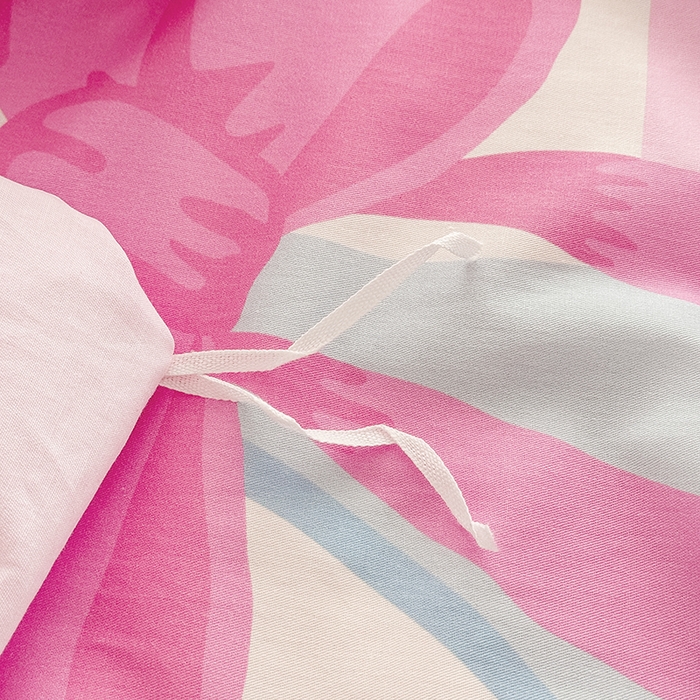 91家纺网 家纺一手货源 找家纺 玉元坊 2025新款三丽鸥白花边被套数码印花大版全棉纯棉卡通三四件套 大版花边-甜心美乐蒂