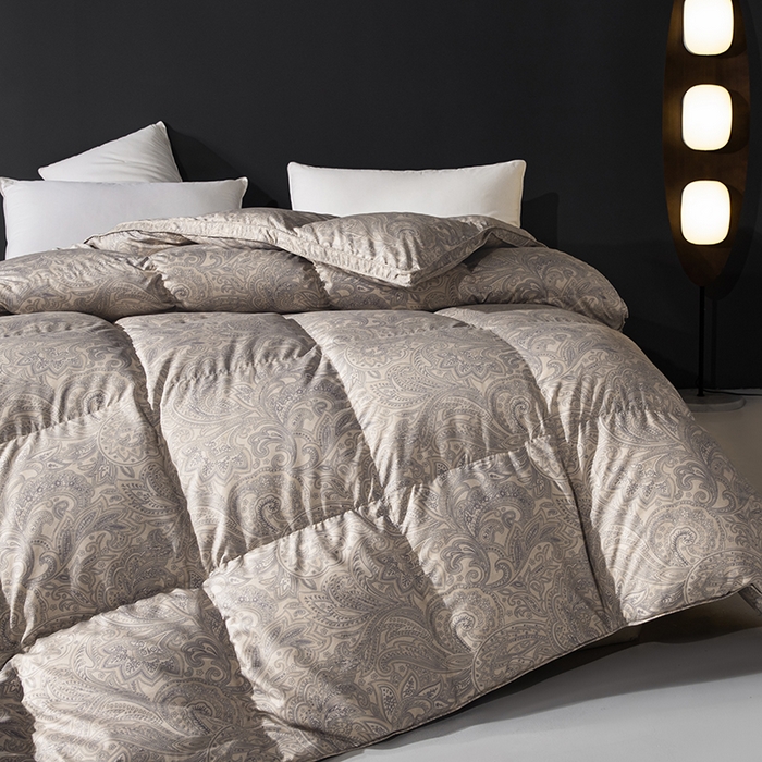 91家纺网 家纺一手货源 找家纺 （总）静若居羽绒被壳 2025新款糯棉印花羽绒被95白鹅绒羽绒被壳送充绒管