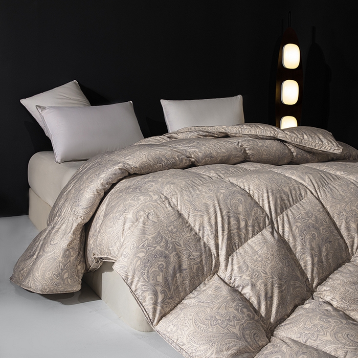 91家纺网 家纺一手货源 找家纺 （总）静若居羽绒被壳 2025新款糯棉印花羽绒被95白鹅绒羽绒被壳送充绒管