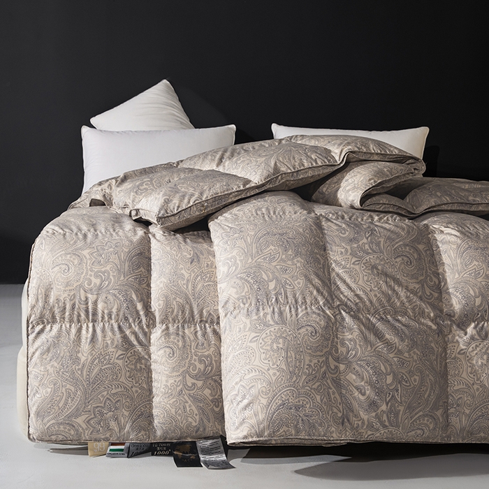 91家纺网 家纺一手货源 找家纺 （总）静若居羽绒被壳 2025新款糯棉印花羽绒被95白鹅绒羽绒被壳送充绒管