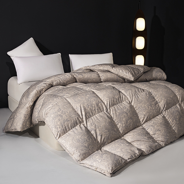 91家纺网 家纺一手货源 找家纺 （总）静若居羽绒被壳 2025新款糯棉印花羽绒被95白鹅绒羽绒被壳送充绒管