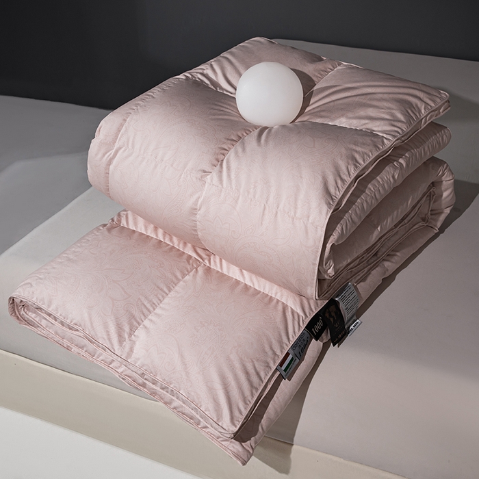 静若居羽绒被壳 2025新款糯棉印花羽绒被95白鹅绒羽绒被壳送充绒管 锦华豆沙