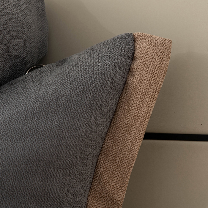 91家纺网 家纺一手货源 找家纺 一兰家纺 2025新款四季通用三角靠垫床头大靠背腰靠沙发靠背可拆洗-希尔系列 希尔-灰色