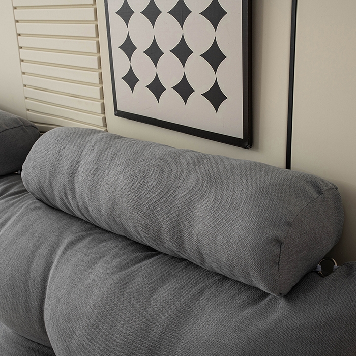91家纺网 家纺一手货源 找家纺 一兰家纺 2025新款四季通用三角靠垫床头大靠背腰靠沙发靠背可拆洗-希尔系列 希尔-灰色