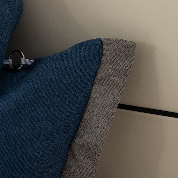 91家纺网 家纺一手货源 找家纺 一兰家纺 2025新款四季通用三角靠垫床头大靠背腰靠沙发靠背可拆洗-希尔系列 希尔-深海蓝