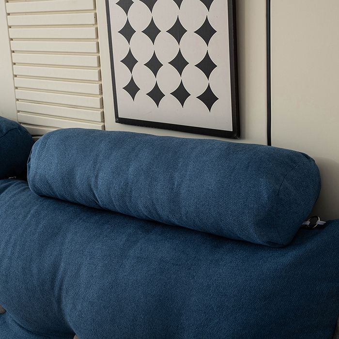 91家纺网 家纺一手货源 找家纺 一兰家纺 2025新款四季通用三角靠垫床头大靠背腰靠沙发靠背可拆洗-希尔系列 希尔-深海蓝
