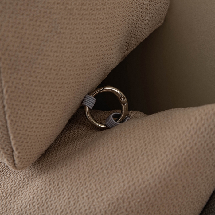 91家纺网 家纺一手货源 找家纺 一兰家纺 2025新款四季通用三角靠垫床头大靠背腰靠沙发靠背可拆洗-希尔系列 希尔-深灰边