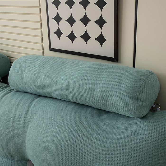 91家纺网 家纺一手货源 找家纺 一兰家纺 2025新款四季通用三角靠垫床头大靠背腰靠沙发靠背可拆洗-希尔系列 希尔-水漾蓝