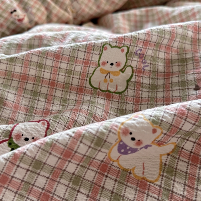 91家纺网 家纺一手货源 找家纺 贝扬思家纺 2025新款云感双层纱镂空花边套件系列 山楂西高地