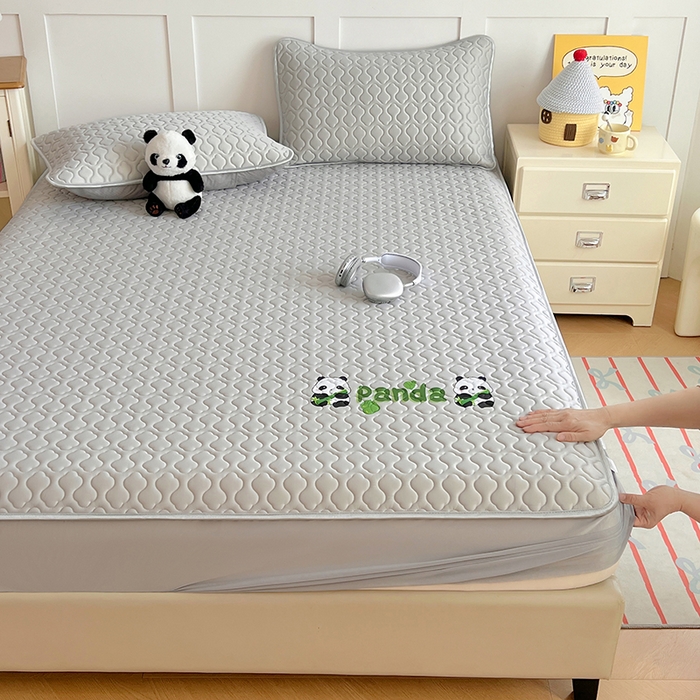 91家纺网 家纺一手货源 找家纺 （总）三盛源 2025新款凉感丝凉席床笠夏季加厚冰丝凉席床套