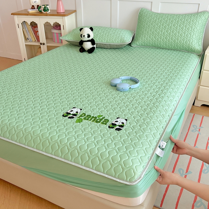 91家纺网 家纺一手货源 找家纺 （总）三盛源 2025新款凉感丝凉席床笠夏季加厚冰丝凉席床套