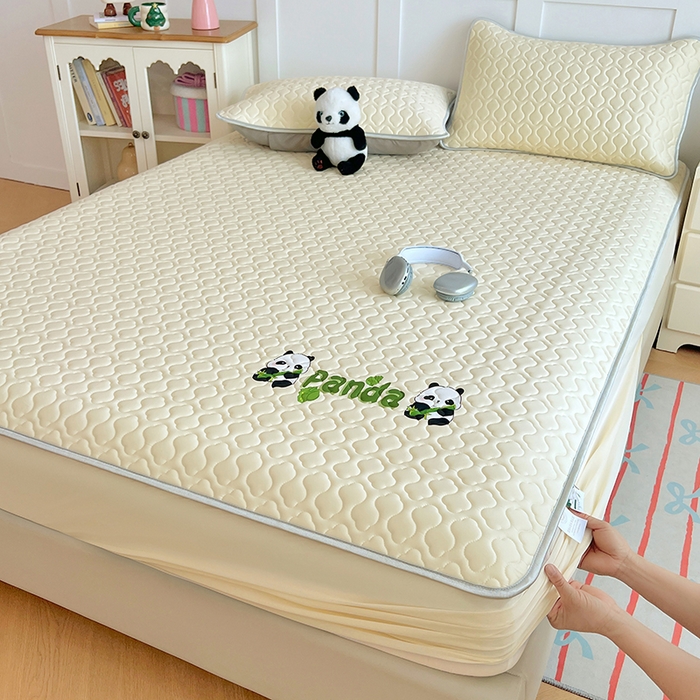 91家纺网 家纺一手货源 找家纺 （总）三盛源 2025新款凉感丝凉席床笠夏季加厚冰丝凉席床套