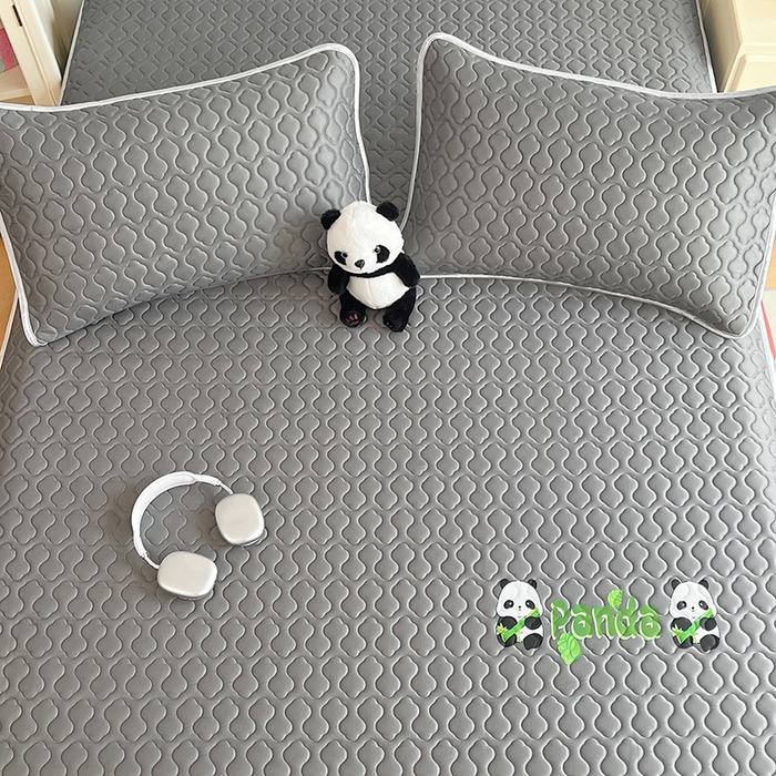 91家纺网 家纺一手货源 找家纺 三盛源 2025新款凉感丝凉席床笠夏季加厚冰丝凉席床套 床笠款-高级灰