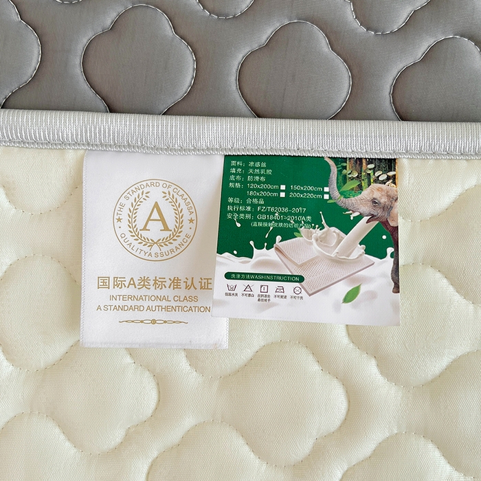 91家纺网 家纺一手货源 找家纺 三盛源 2025新款凉感丝加厚凉席夏季冰丝凉席 床席款-高级灰