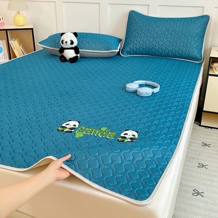 三盛源 2025新款凉感丝加厚凉席夏季冰丝凉席 床席款-深海蓝