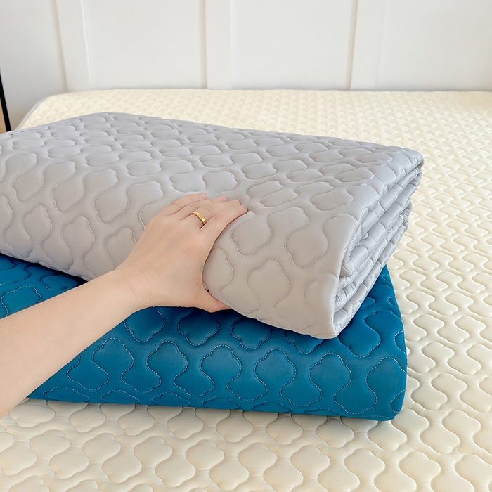 91家纺网 家纺一手货源 找家纺 三盛源 2025新款凉感丝加厚凉席夏季冰丝凉席 床席款-组合图