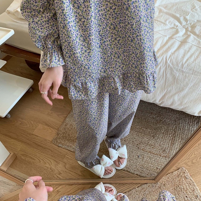 91家纺网 家纺一手货源 找家纺 （总）妍景家居生活馆 2025新款82818 韩系碎花蝴蝶结套装