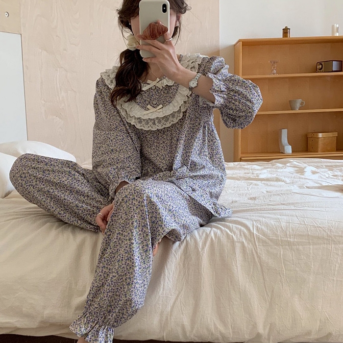 91家纺网 家纺一手货源 找家纺 （总）妍景家居生活馆 2025新款82818 韩系碎花蝴蝶结套装