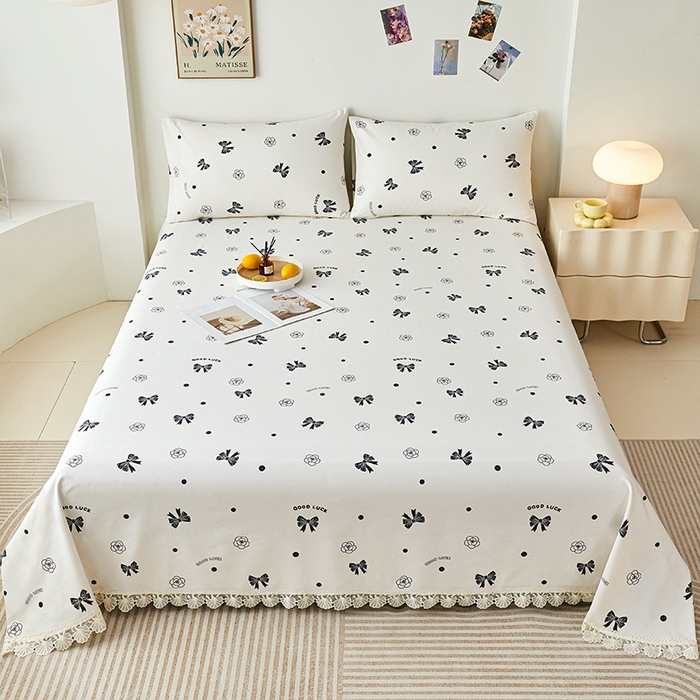 91家纺网 家纺一手货源 找家纺 （总）义博家纺 2025新款纯棉老粗布花边款单床单