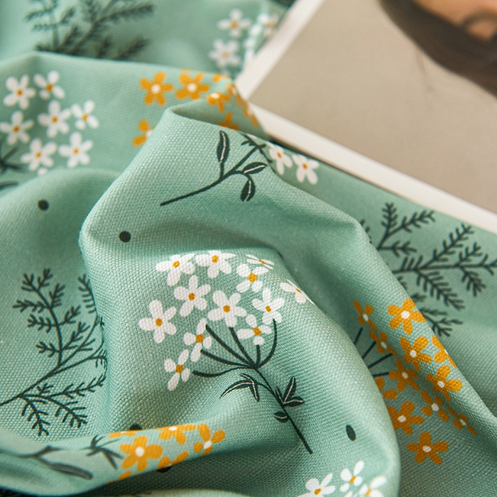 91家纺网 家纺一手货源 找家纺 义博家纺 2025新款纯棉老粗布花边款单床单 向阳花开