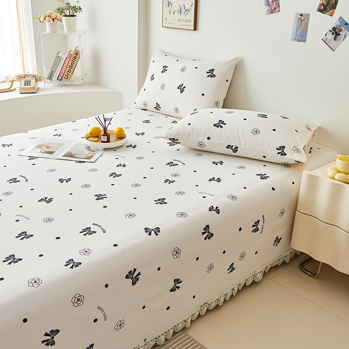 91家纺网 家纺一手货源 找家纺 （总）义博家纺 2025新款纯棉老粗布花边款单床单