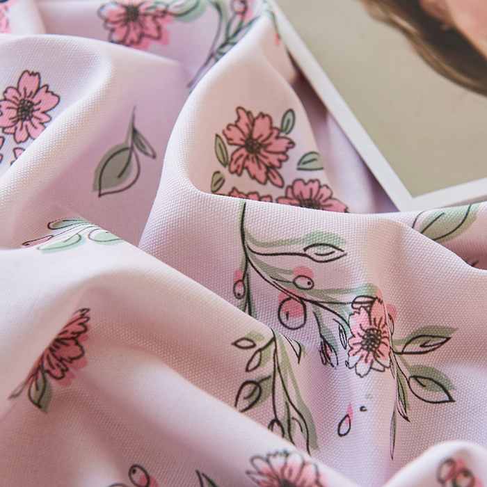 91家纺网 家纺一手货源 找家纺 义博家纺 2025新款纯棉老粗布花边款单床单 霞染层云