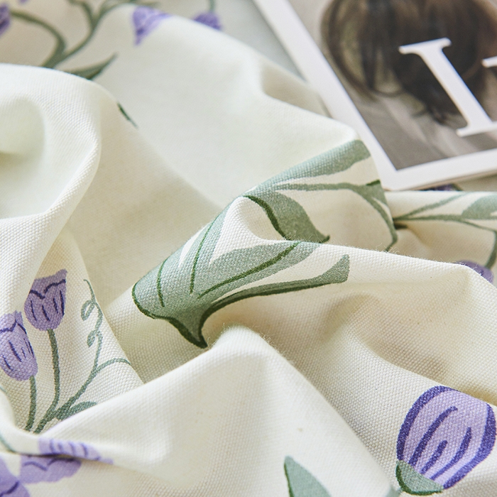 91家纺网 家纺一手货源 找家纺 义博家纺 2025新款纯棉老粗布花边款单床单 暮光予香