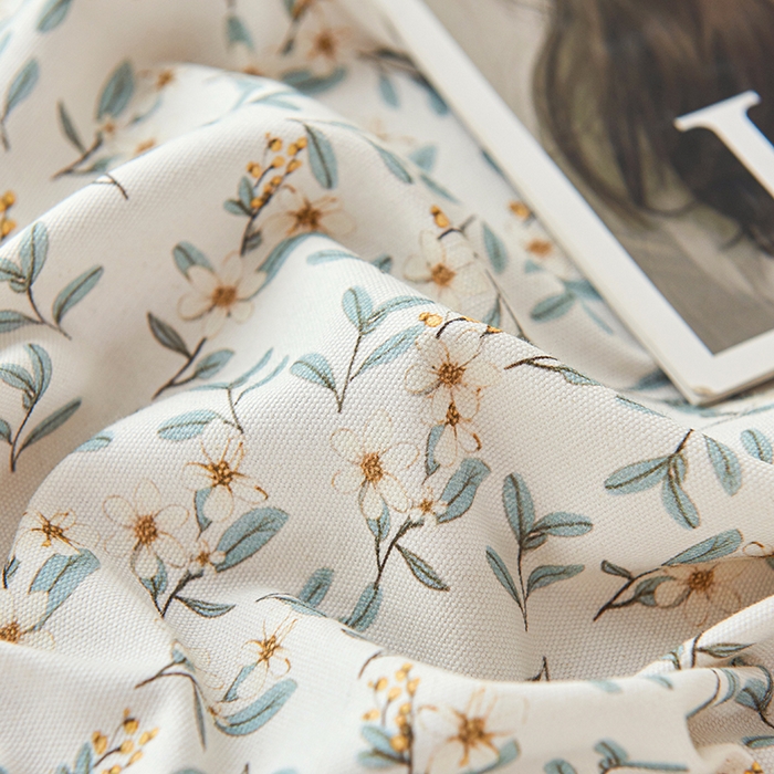 91家纺网 家纺一手货源 找家纺 义博家纺 2025新款纯棉老粗布花边款单床单 细数花语