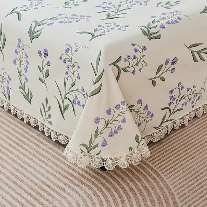 91家纺网 家纺一手货源 找家纺 义博家纺 2025新款纯棉老粗布花边款单床单 暮光予香