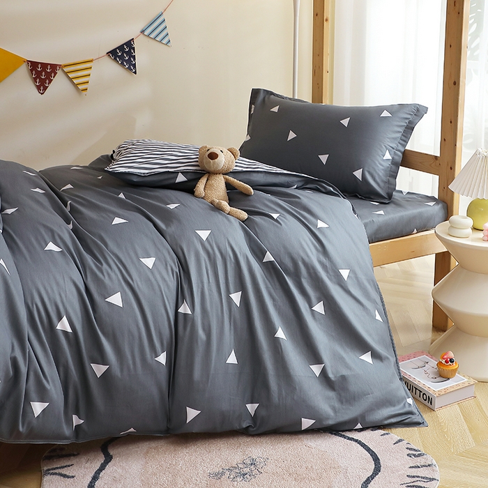 91家纺网 家纺一手货源 找家纺 馨雅家纺 2025新款全棉学生三件套纯棉学生宿舍三件套 爱巢